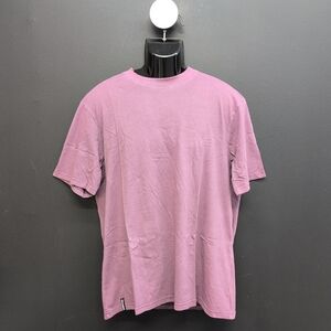 Threadbare Relaxed Fit Garment Dye Short Sleeve Men's T Shirt Medium Burgundy